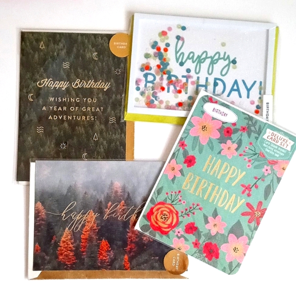 9 Assorted Happy Birthday Greeting Card Set Confetti Card Birthday 🎉